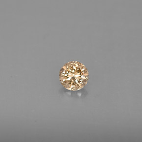 Diamante champanhe Natural 0.18ct, Corte Redondo, VS