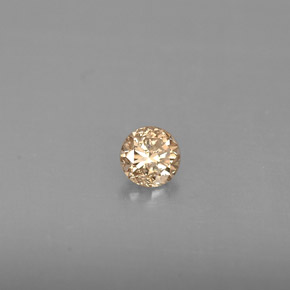 Diamante champanhe Natural 0.18ct, Corte Redondo, VS