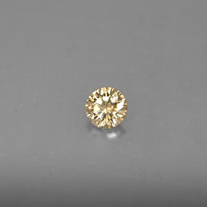 Diamante amarelo natural 0,16ct, corte redondo, VS