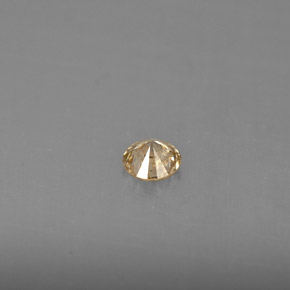 Diamante amarelo natural 0,16ct, corte redondo, VS