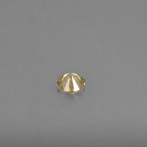Diamante amarelo natural 0,14ct, corte redondo, VS
