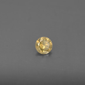 Diamante amarelo natural 0,17ct, corte redondo, VS