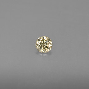 Diamante amarelo natural 0,15ct, corte redondo, VS