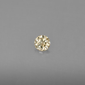 Diamante amarelo natural 0,15ct, corte redondo, VS