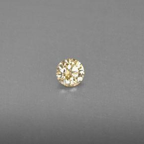 Diamante amarelo natural 0,17ct, corte redondo, VS