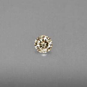 Diamante amarelo natural 0,18ct, corte redondo, VS
