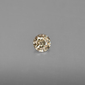 Diamante amarelo natural 0,18ct, corte redondo, VS
