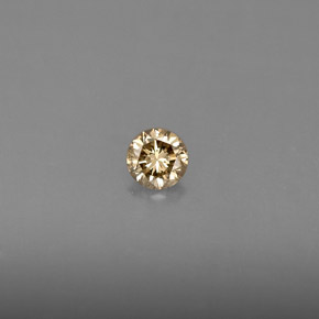 Diamante amarelo natural 0,16ct, corte redondo, VS