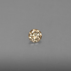 Diamante amarelo natural 0,16ct, corte redondo, VS