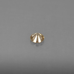 Diamante amarelo natural 0,16ct, corte redondo, VS