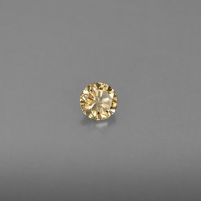 Diamante amarelo natural 0,17ct, corte redondo, VS