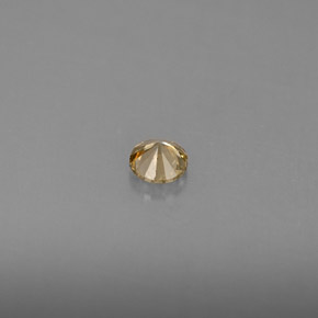 Diamante amarelo natural 0,17ct, corte redondo, VS