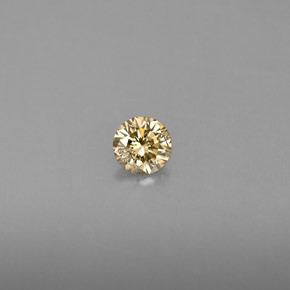 Diamante amarelo natural 0,19ct, corte redondo, VS
