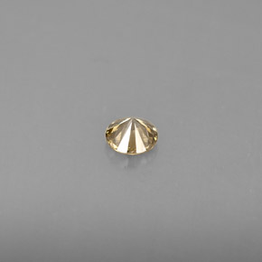 Diamante amarelo natural 0,19ct, corte redondo, VS