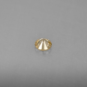Diamante amarelo natural 0,17ct, corte redondo, VS