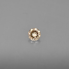 Diamante amarelo natural 0,16ct, corte redondo, VS