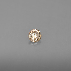 Diamante amarelo natural 0,16ct, corte redondo, VS
