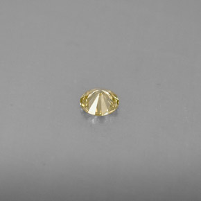 Diamante amarelo natural 0,14ct, corte redondo, VS