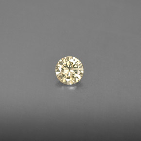 Diamante amarelo natural 0,15ct, corte redondo, VS