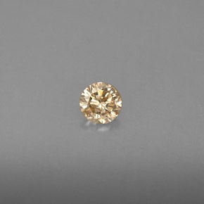 Diamante champanhe Natural 0.19ct, Corte Redondo, VS