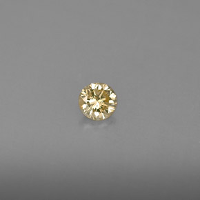 Diamante amarelo natural 0,16ct, corte redondo, VS
