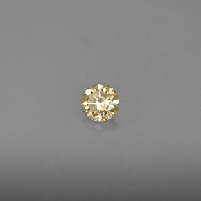 Diamante amarelo natural 0,16ct, corte redondo, VS