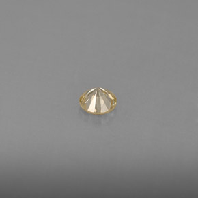 Diamante amarelo natural 0,16ct, corte redondo, VS