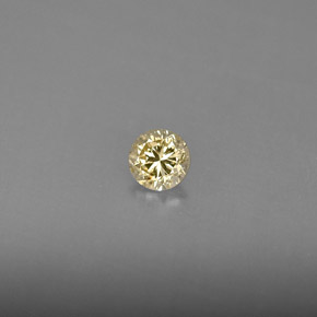 Diamante amarelo natural 0,18ct, corte redondo, VS
