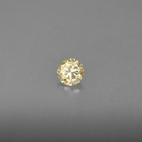 Diamante amarelo natural 0,18ct, corte redondo, VS