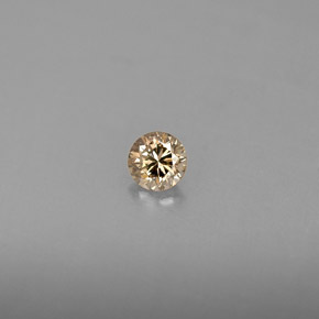 Diamante champanhe Natural 0.15ct, Corte Redondo, VS