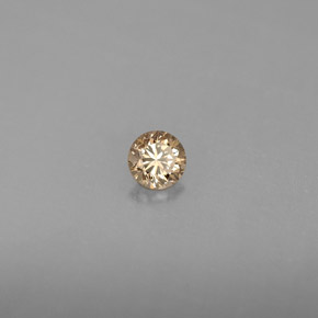 Diamante champanhe Natural 0.15ct, Corte Redondo, VS
