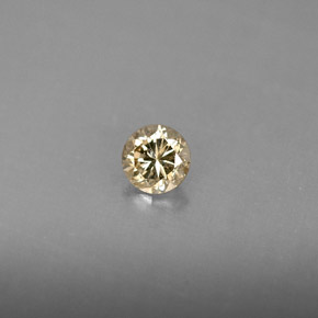 Diamante amarelo natural 0,23ct, corte redondo, VS
