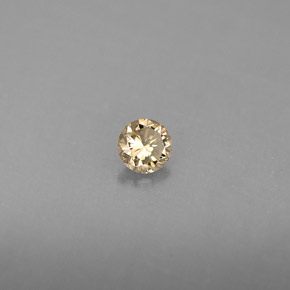 Diamante amarelo natural 0,16ct, corte redondo, VS