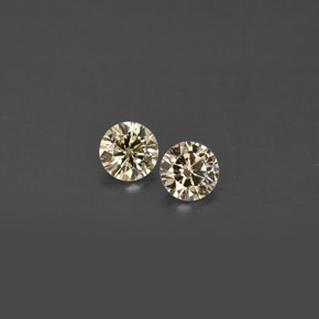 Pedras preciosas de diamante amarelo natural de  ct, corte redondo, VS