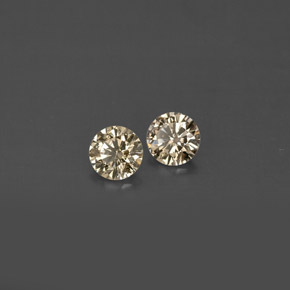 Pedras preciosas de diamante amarelo natural de  ct, corte redondo, VS