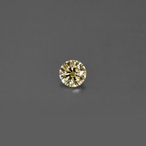 Diamante amarelo natural 0,14ct, corte redondo, VS