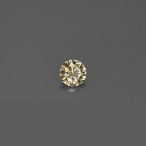 Diamante amarelo natural 0,14ct, corte redondo, VS