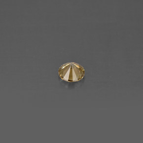 Diamante amarelo natural 0,14ct, corte redondo, VS