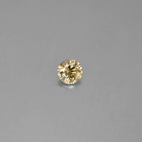 Diamante amarelo natural 0,18ct, corte redondo, VS