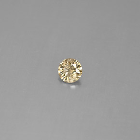 Diamante amarelo natural 0,18ct, corte redondo, VS