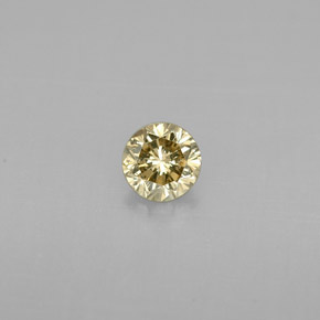Diamante amarelo natural 0,23ct, corte redondo, VS