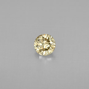 Diamante amarelo natural 0,23ct, corte redondo, VS