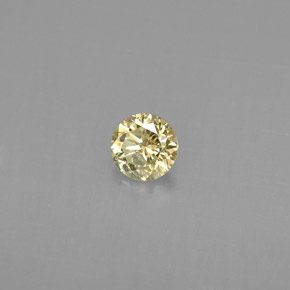 Diamante amarelo natural 0,22ct, corte redondo, VS