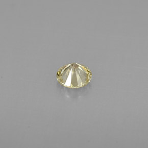 Diamante amarelo natural 0,22ct, corte redondo, VS