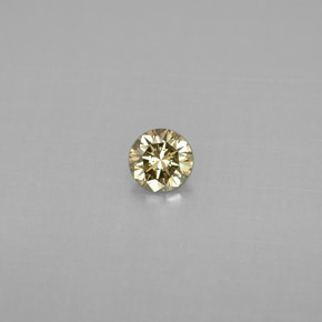 Diamante amarelo natural 0,20ct, corte redondo, VS
