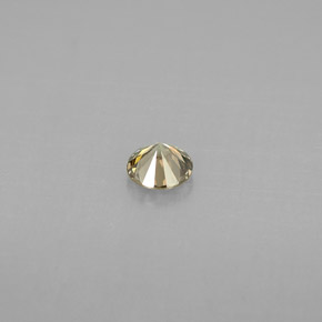 Diamante amarelo natural 0,20ct, corte redondo, VS