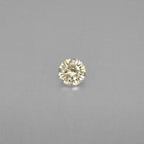 Diamante amarelo natural 0,17ct, corte redondo, VS