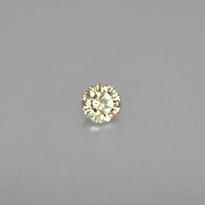 Diamante amarelo natural 0,17ct, corte redondo, VS