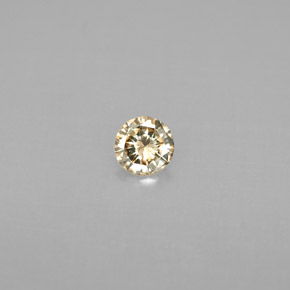 Diamante amarelo natural 0,18ct, corte redondo, VS