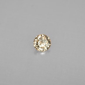 Diamante amarelo natural 0,18ct, corte redondo, VS